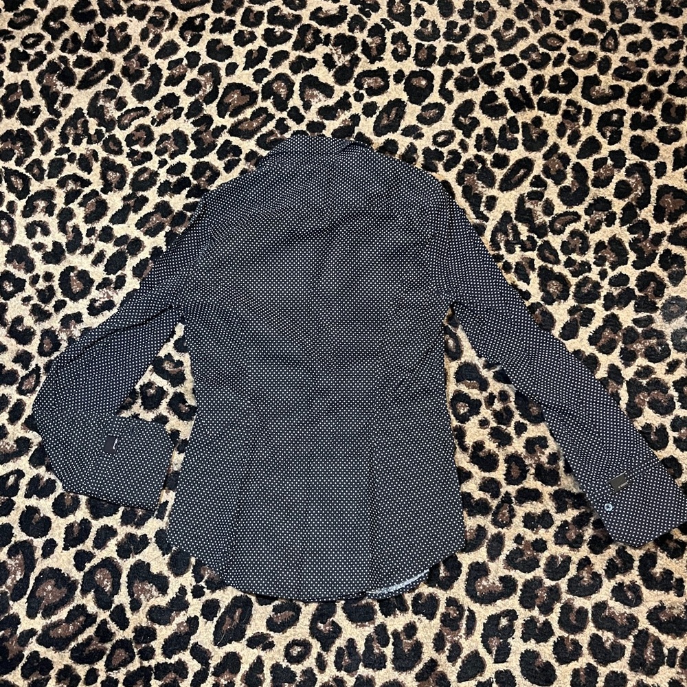 Express Black and White Button Down Shirt - Picture 2 of 2